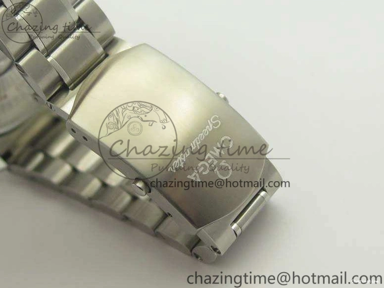 0306 TechFriendly SpeedMaster MoonWatch SS OMF 1:1 Best Edition Black Red Dial On SS Bracelet A9300 V 8092